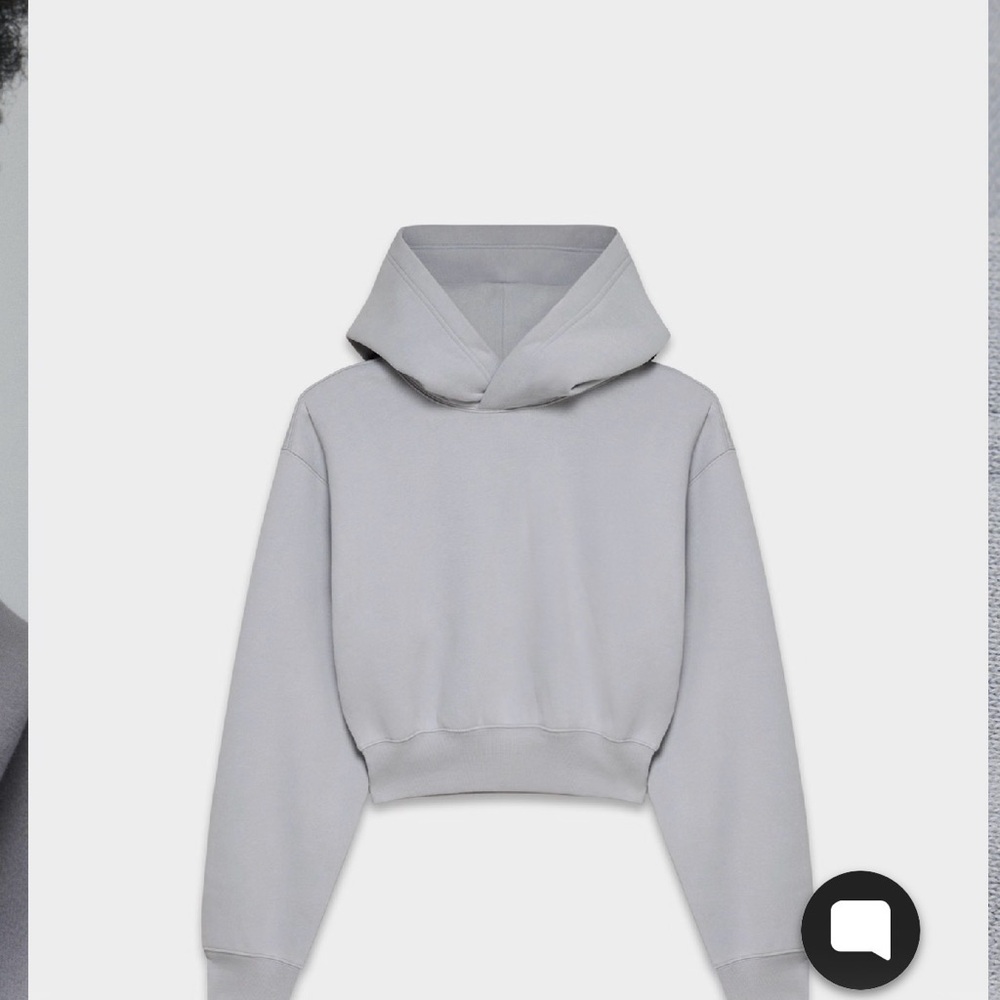 Cropped Navy Blue Hoodie - Minimal Pullover